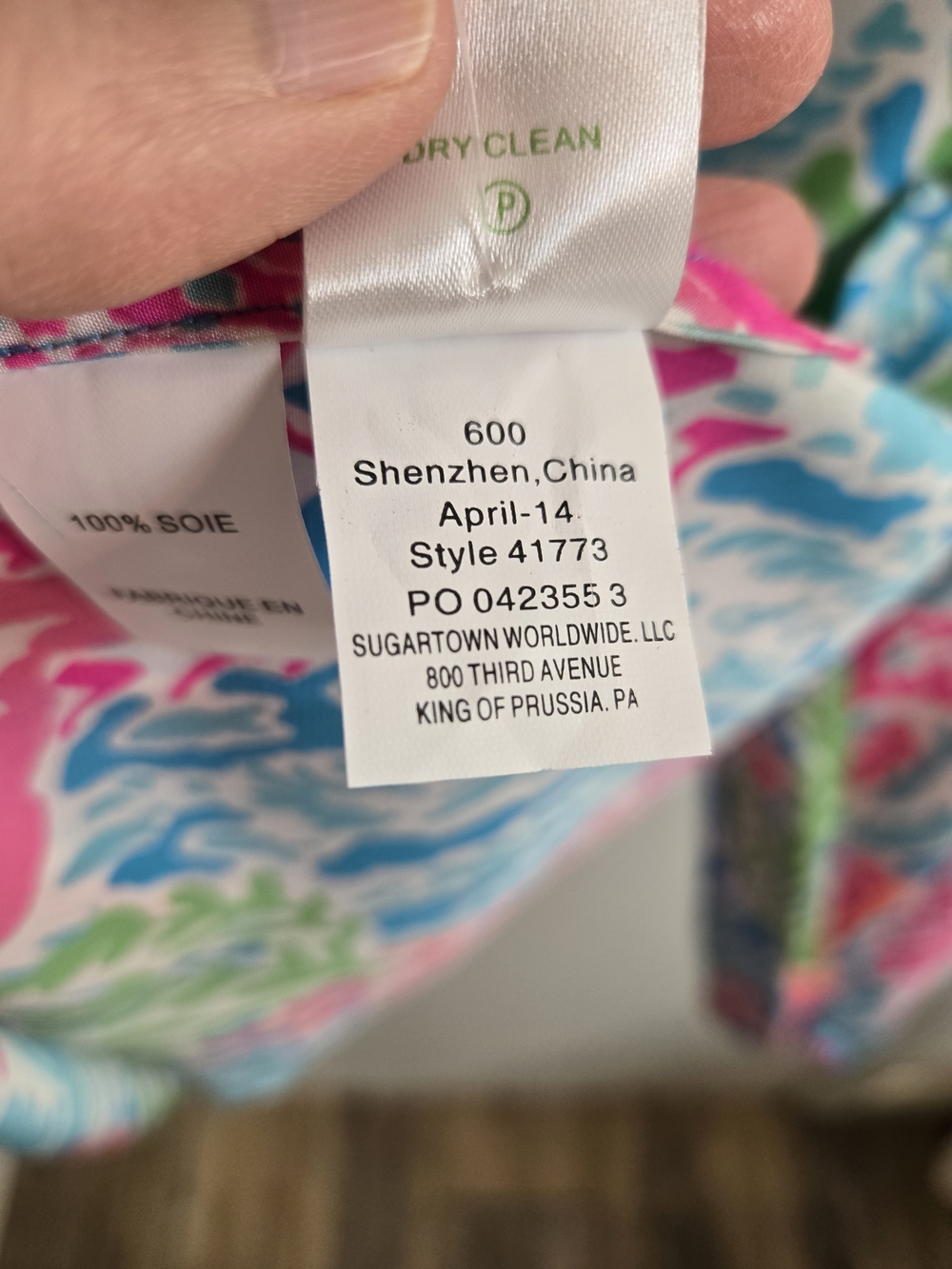 Lilly Pulitzer Elsa Silk Top Let's Cha Cha Pink Multi Coral-Print, Size L - Picture 13 of 15